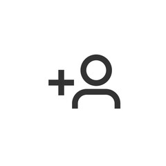 Poster - Add profile icon. User symbol modern, simple, vector, icon for website design, mobile app, ui. Vector Illustration