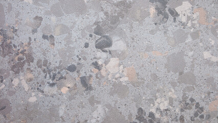 Aufkleber - Gray black stone wall with many brown and blue structures as abstract rough textured background for page and banner templates.