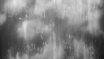 Aufkleber - Gray wall with many cracks holes scratches and marks. wall is made of concrete and has a rough texture as an abstract texture background for template pages and banners.
