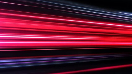 Poster - Dynamic neon light trails creating futuristic highspeed motion effect