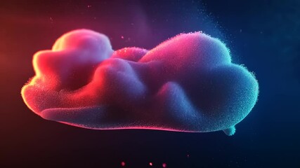 Wall Mural - Colorful abstract cloud formation with glowing edges