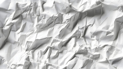 Poster - Abstract texture of crumpled white paper featuring dramatic shadows and highlights. Great as background or design element. High contrast image.