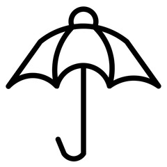 Poster - Umbrella Protection Dollar Line Icon