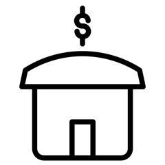 Poster - Business Estate Sale Line Icon
