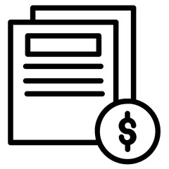 Poster - Business Files Tax Line Icon