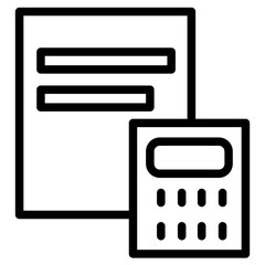 Poster - Calculate Sheet Table Line Icon