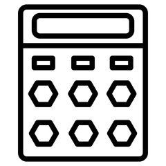 Poster - Calculator Finance Math Line Icon