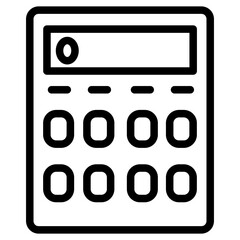Poster - Calculator Finance Math Line Icon