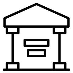 Poster - City Bank Saving Line Icon