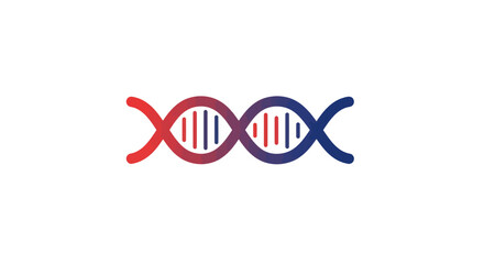 Poster - Genetic code double helix strand DNA molecule with vibrant gradient colors for science and medicine research and development