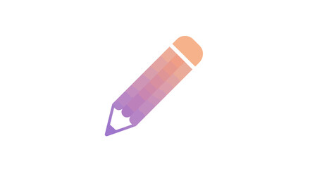Poster - Gradient colored pencil illustration perfect for creative projects and design elements with a modern aesthetic and vibrant hues for artistic expression