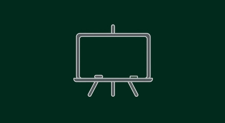 Poster - Simple whiteboard illustration on green background perfect for educational content and presentations