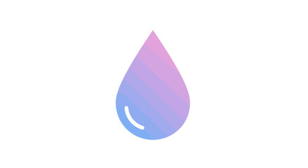 Poster - Water droplet illustration with gradient effect ideal for hydration and purity concepts in design and branding projects