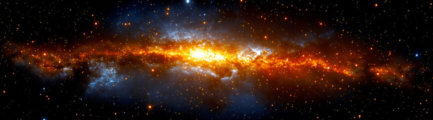 Poster - Stunning view of the majestic galaxy with vibrant colors and deep space textures : Generative AI