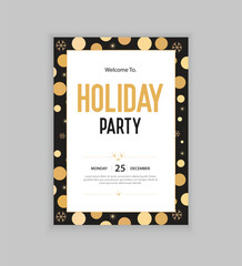 Aufkleber - Vector illustration design for holiday party and happy new year party invitation flyer and greeting card template