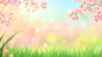 Naklejka na meble Spring blossoms in a vibrant garden setting