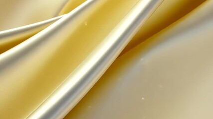 Poster - Flowing golden silk with soft light reflections and elegant curves
