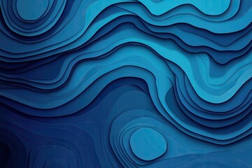 Poster - Abstract blue textured waves create a serene backdrop. evoking depth and movement. suitable for use in modern design projects. presentations. and digital art