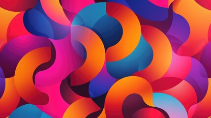 Poster - Abstract 3D shapes with metallic and pastel colors. Futuristic digital artwork. Background image of geometric shape with vibrant color or multi colored and black background. Fluid pattern. AIG51.