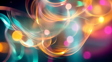 Poster - Mesmerizing abstract light trails in vibrant motion