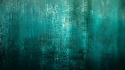 Poster - Abstract fluid motion in vertical turquoise gradient background