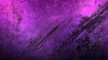 Poster - Shimmering purple gradient with dynamic diagonal scratches on textured surface