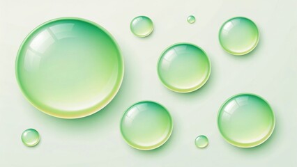 abstract gradient science technology and medical. abstract green bubbles on a light background