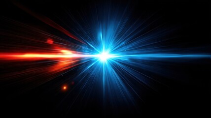 Poster - Abstract gradient Science technology and medical. Vibrant light rays radiate from a central point against a dark background.
