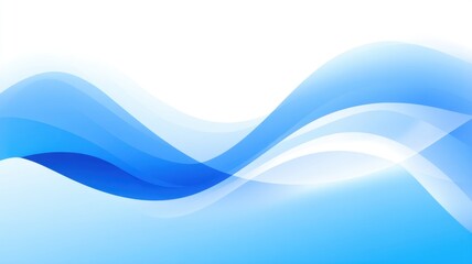 Poster - Abstract gradient Science technology and medical. Abstract blue waves on a light background creating a serene and fluid design.
