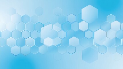 Poster - Abstract gradient Science technology and medical. Abstract blue background featuring hexagonal shapes, creating a modern and clean design.