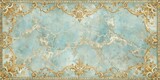 Elegant Gilded Frame on a Textured Teal Background, Perfect for Design Projects and Artistic Applications