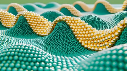 Poster - Dynamic visualization of nanomaterial fabrication abstract background digital art scientific concept