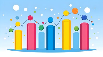 Poster - Analyzing wacc trends with a glowing bar chart finance dashboard visual data abstract environment aesthetic view
