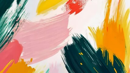 Poster - Vibrant abstract brushstrokes dance in dynamic motion sequence