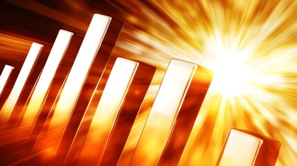 Poster - Dynamic growth analysis rising bar graph business insights abstract environment bright perspective