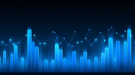 Poster - Analyzing equity cost changes through glowing bar graphs in digital finance environment