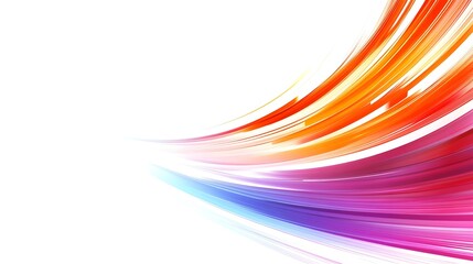Poster - Vibrant abstract rainbow wave digital art colorful background dynamic environment artistic perspective