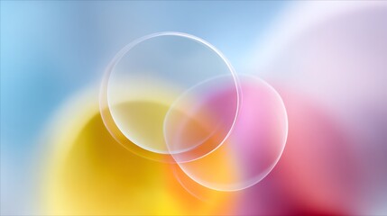 Leinwandbilder - Abstract Background with Bubbles and Soft Pastel Colors for Design