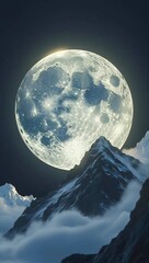 moon over the mountains