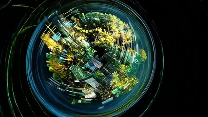 Wall Mural - Abstract representation of a vibrant, digital world