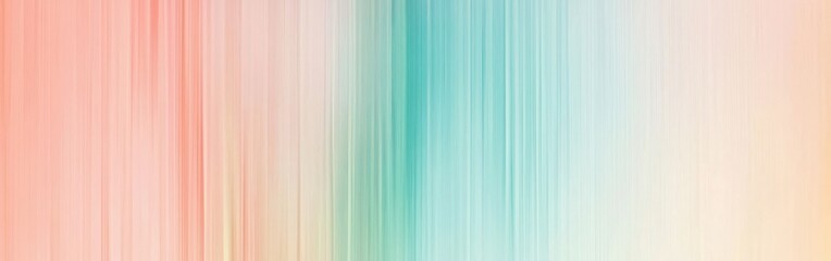 Leinwandbilder - Vertical gradient lines in vibrant turquoise and peach hues for modern backgrounds and abstract designs