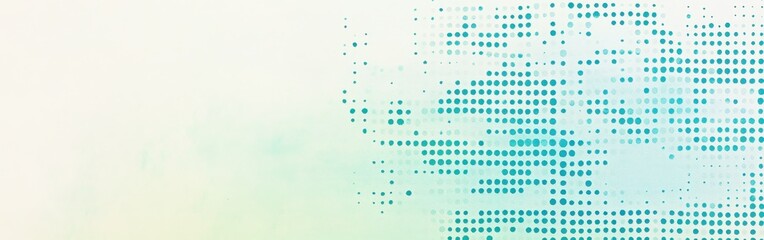 Fototapete - Pastel Mint Green Halftone Dots Fading into Soft Abstract Backdrop for Design