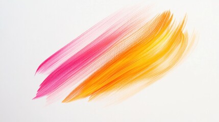 Poster - Colorful pencil strokes illustration on white background to create a vibrant and minimalist abstract drawing.