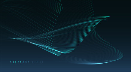 Poster - abstract colored dynamic waves. modern abstract cover. colorful curve lines. graphic concept for you