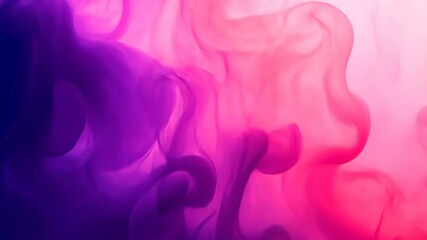 Poster - Vivid ink in water: abstract dance of purple and pink fluid motion