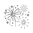 © Saedul - festive fireworks display icon, festive fireworks display line art - simple line art of festive fireworks display, perfect for festive fireworks display logos and icons
