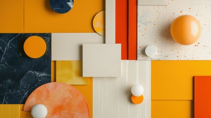 Aufkleber - minimal shapes in modern color palette stock photo --ar 16:9 --raw --v 6 job id: fa5e5a73-7b5f-46cc-