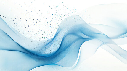 Fototapete - Abstract blue wave design with sparkle effects, Abstract flowing swirl wavy transparent design element, A visually striking design with overlapping blue waves.
