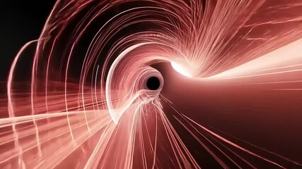 Wall Mural - Abstract light tunnel with dynamic motion and depth