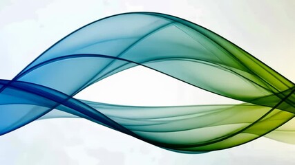 Poster - Dynamic flow of vibrant abstract waves in fluid motion across a light background